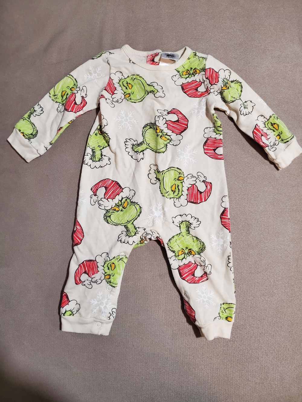 Dr. Seuss Baby Unisex Grinch Printed Coverall